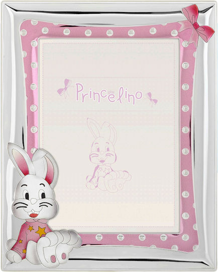 Prince Silvero Kinder Fotorahmen Silber Rosa 13x9cm