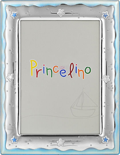 Prince Silvero Kinder Fotorahmen Silber Hellblau 13x9cm