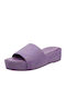 Leather Women's Flat Sandals in Purple Color