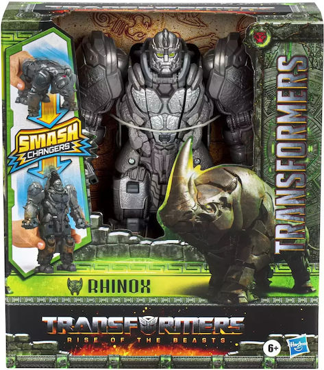 Action Figure Rise of The Beasts - Smash Changers Rhinox Transformers for 6+ years old Years