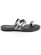 B-Soft Women's Flat Sandals Anatomic in Silver Color