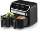 Ufesa Storm Double Air Fryer XXL Air Fryer with Double Detachable Bucket 9lt Black