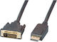 EFB Cable DVI-D male - DisplayPort male 2m Μαύρο (K5564SW.2V2)