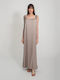 SS23172KF Sommer Maxi Kleid mit Schlitz Gray