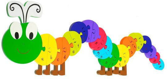 Lemnos Puzzle pentru Copii cu Îmbinări Alphabet 27buc Orange Tree Toys