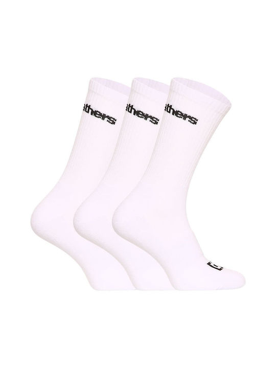 Horsefeathers Delete Premium Ανδρικές Μονόχρωμες Κάλτσες Λευκές 3 Pack
