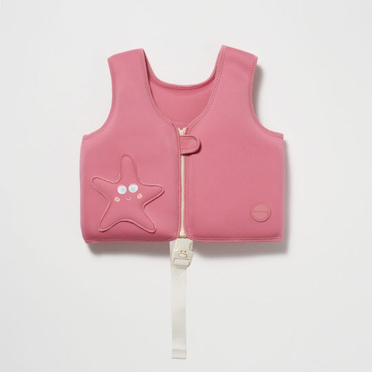 Sunnylife Vestă de Înot pentru Copii Veste de salvare pentru copii Roz Ocean Treasure Rose