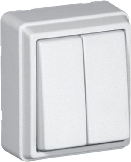 Efapel Comutator De Perete Electric Dublu Montat Pe Perete Cu Ramă