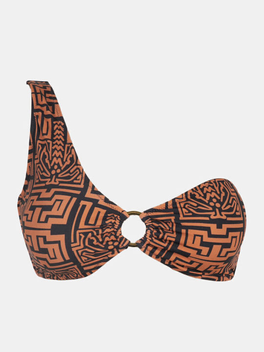 BP-2324 Bikini με έναν Ώμο Καφέ