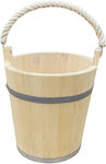 Wooden Bucket with Rope 11 liters