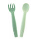 Nip Baby Set with Fork made of Plastic Green 2pcs