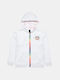 Kids Cardigan Cotton Sweatshirt With Hood White