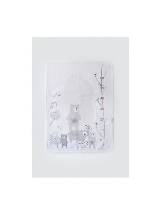 Bi Baby Bear Family Αδιαβροχοποιημένο Σελτεδάκι Λευκό 50x75εκ.