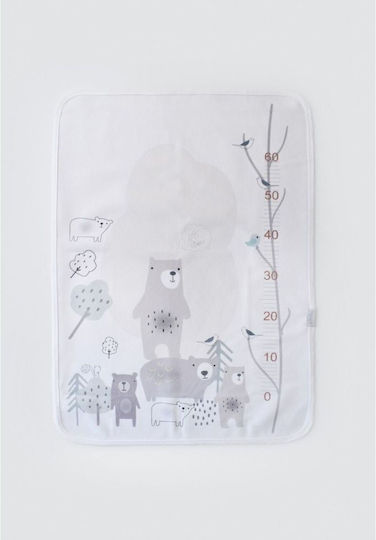 Bi Baby Bear Family Waterproof Changing Pad White 50x75cm.