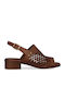 Leder Sandalen Tabac Braun
