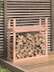 vidaXL Hölzernes Box Holzlagerung 110x35x108.5cm Braun