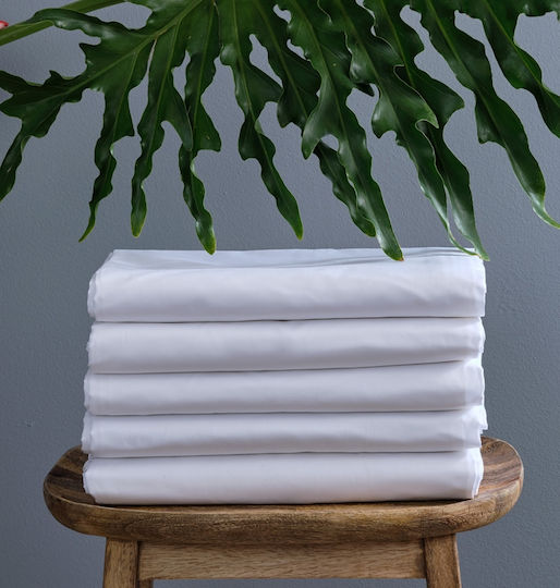 Cearceaf Pentru Pat De Hotel Iris 100% Bumbac 150TC 165x245 cm
