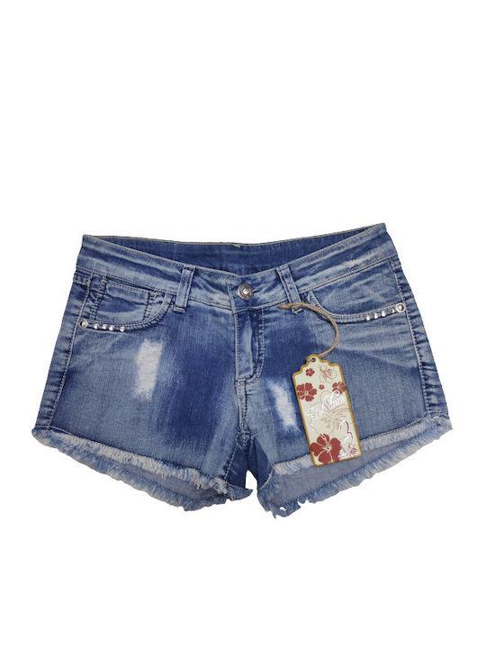 Y-SATIS JEAN SHORT BLUE