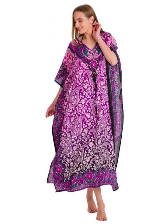 LONG PURPLE BEACH KAFTAN