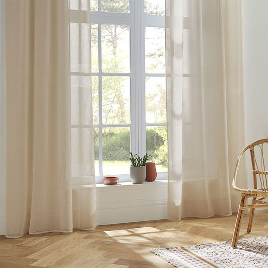 Atmosphera Sab Beige Curtain with Grommets 140x240cm