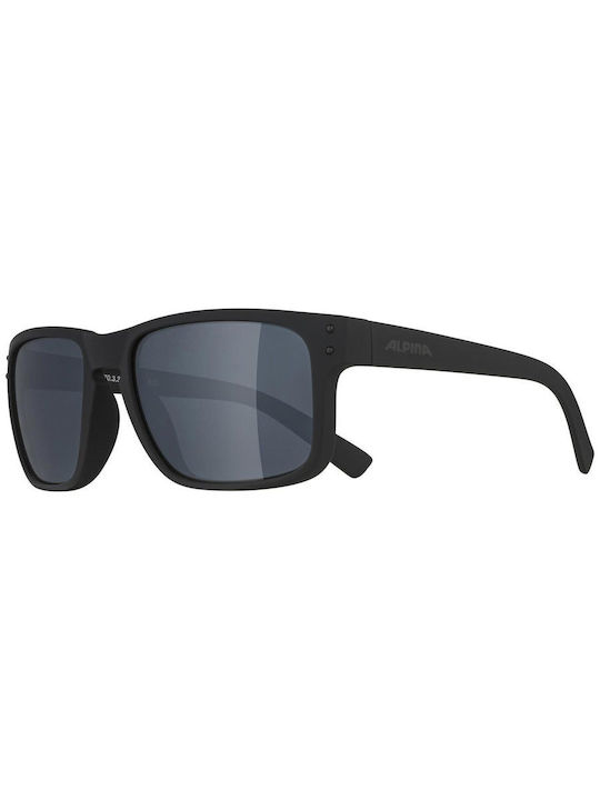 Alpina Kosmic Sunglasses with Black Plastic Frame and Black Lens A8570336