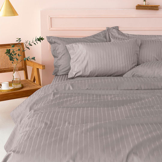 Palamaiki Sateen Riga Pillowcase Set Oxford Gray 52x75cm.