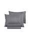 Guy Laroche Color Plus Pillowcase Set with Envelope Cover Anthracite 50x70cm