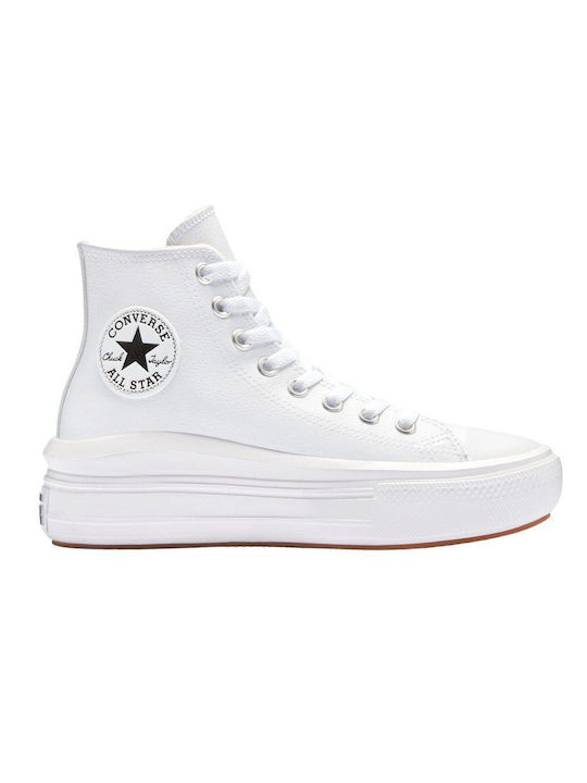Converse Chuck Taylor All Star Move Γυναικεία Sneakers Λευκά