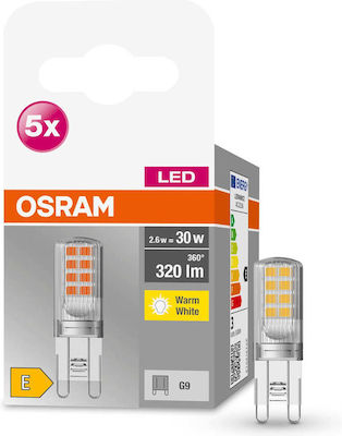 Ledvance Λάμπες LED για Ντουί G9 Θερμό Λευκό 320lm 5τμχ