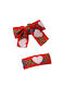 Children's clips 2pcs "Red Flowers"