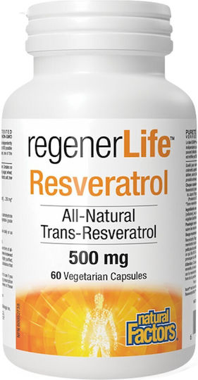 Natural Factors Resveratrol 500mg Special Food Supplement 60 Vegetable Capsules