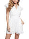 Guess Women's Short Sleeve One-piece Shorts White