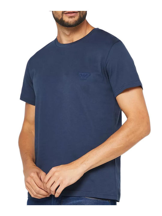 Armani Exchange T-shirt Bărbătesc cu Mânecă Scurtă Albastru marin