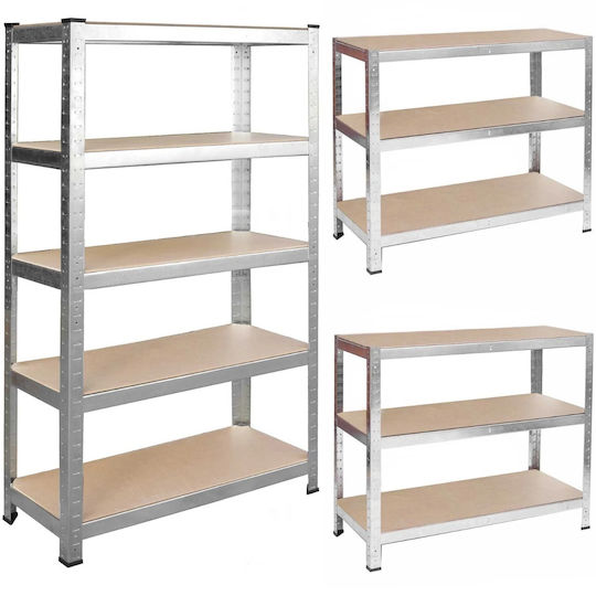 Humberg Dexion Regal Verzinkt 90x40x180cm mit 5 Regalen Gesamtbelastbarkeit 1325kg