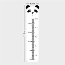 Caravelshop Αυτοκόλλητο Αναστημόμετρο Panda Λευκό