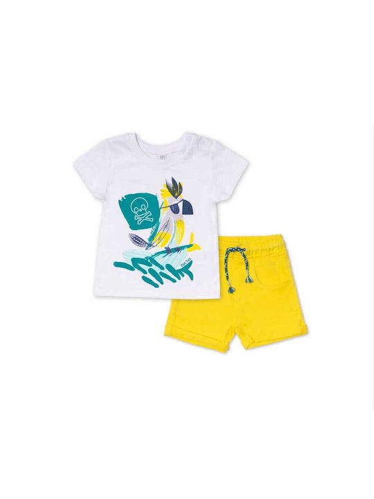 Tuc Tuc Kids Set with Shorts Summer 2pcs White