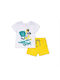 Tuc Tuc Kids Set with Shorts Summer 2pcs White