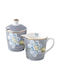 Laura Ashley Heritage Set aus Milchkanne & Zuckerdose zum Servieren Keramik in Gray Farbe 2Stück