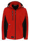Herock Trystan Work Jacket Softshell with Detachable Hood Red