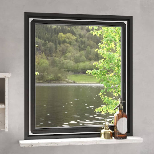 vidaXL Mosquito Net Window with Magnetic Tape Permanent Fiberglass White 150x130cm