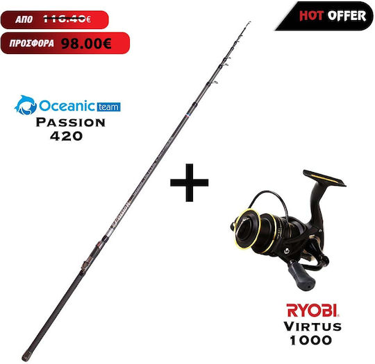 Oceanic Passion 420 Angelrute für Surfangeln 4.2m mit Rolle 6-22gr
