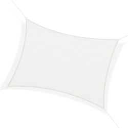 Outsunny Shade Sail White 6x4m