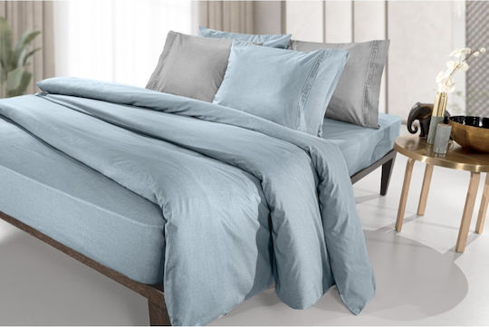Guy Laroche Cearșaf Super dublu cu Elastic 160x200+32cm. Color Plus Raf