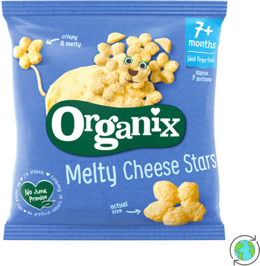 Organix Cheese Puffs Stars with Flavor Cheese Sugar Free 20gr for 7+ months