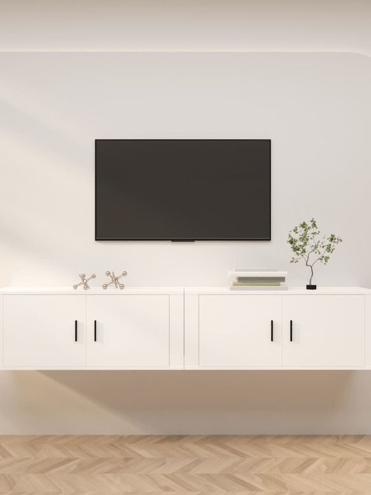 Έπιπλο Τηλεόρασης Λευκό Μ100xΠ34.5xΥ40cm