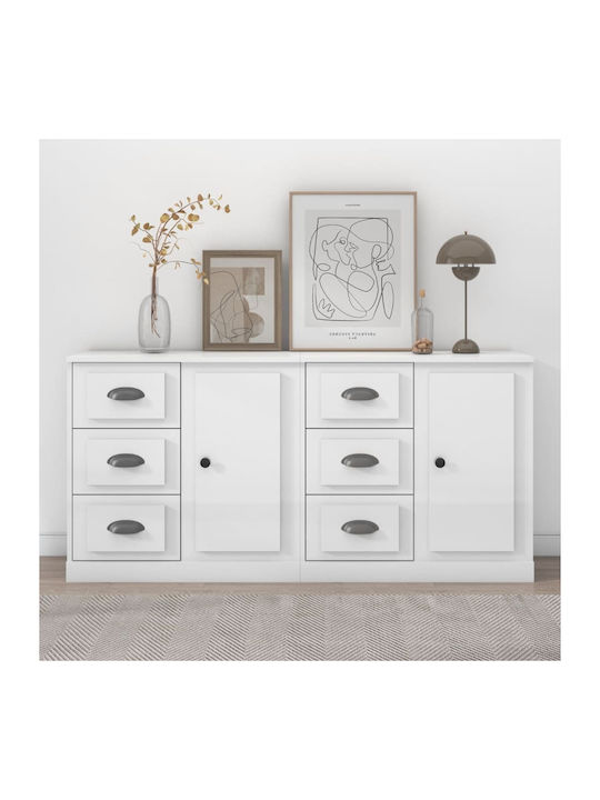 Wooden Buffet White L70xW35.5xH67.5cm