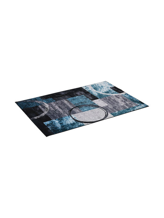 HomCom Rug Rectangular Blue / White / Black