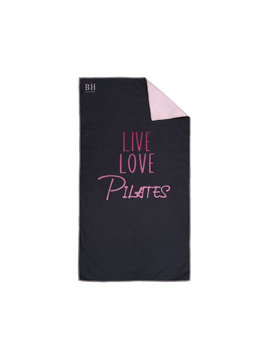 Beauty Home Microfiber Black Gym Towel 50x90cm