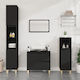 vidaXL Bathroom Cabinet L30xD30xH100cm Black