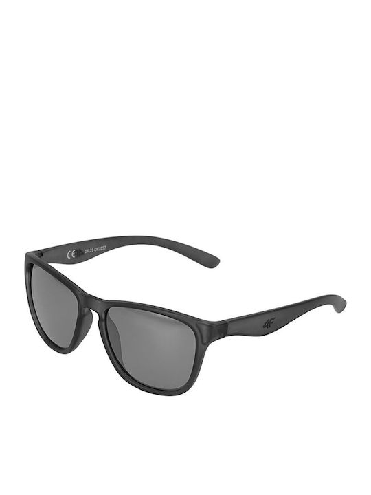 4F Herren Sonnenbrille mit Schwarz Kunststoff Gestell und Silber Spiegel Linse 4FSS23ASUNU023-20S